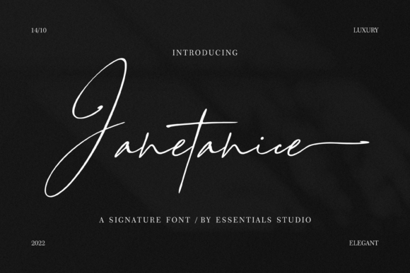 Janetanice: A Luxurious Script Font