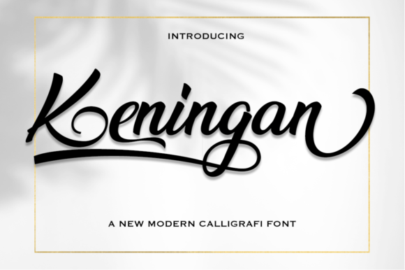 Keningan: A Modern Calligraphy Font for Crafters