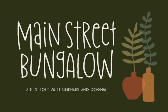 Main Street Bungalow: A Handwritten Font for Creative Projects