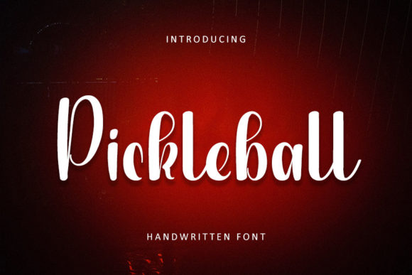 Pickleball: A Stylish Handwritten Font